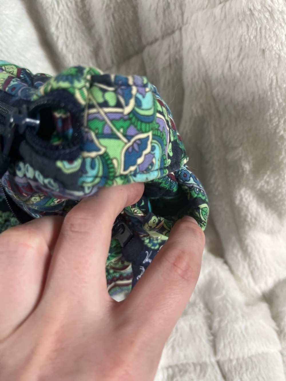 NWOT 2000's Vera Bradley Floral Crossbody Bag in Green and Blue - Picture 6 of 8